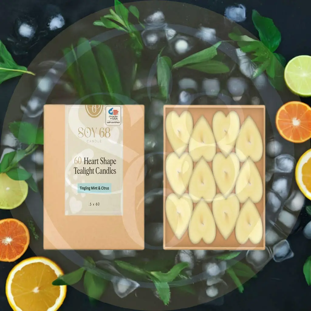 Moisturizer Candle: 0.5 Oz (60 Tealight: Heart Shape)